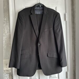 Perry Ellis Charcoal Pinstripe Men's Suit
